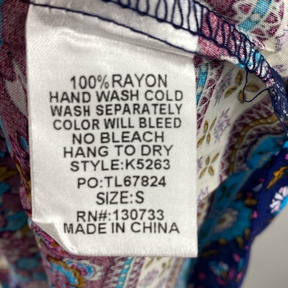 Umgee Boho Floral Tank Maxi Dress Small - Picture 11 of 12